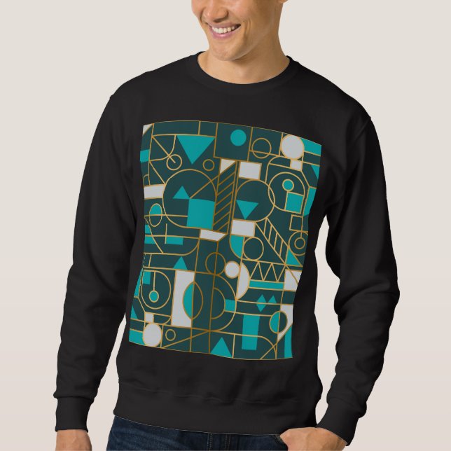 Geometric Retro: Minimalist Artwork Poster. Sweatshirt (Front)