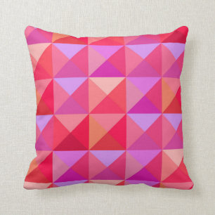 Geometric Retro Pink Cushion