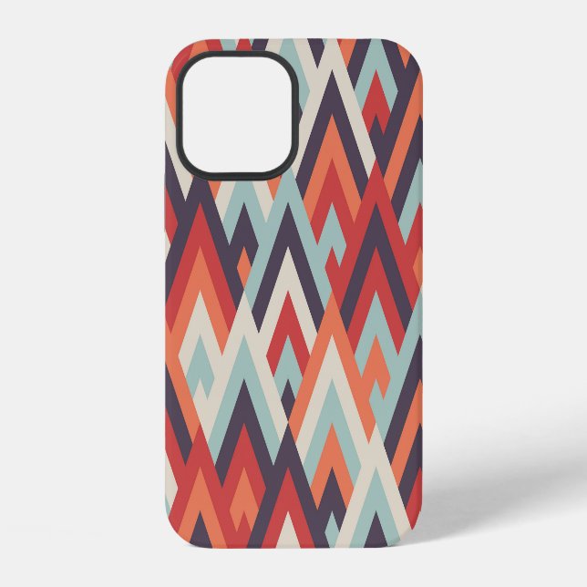 Geometric Rhombus: Vintage Colourful Pattern. iPhone Case (Back)