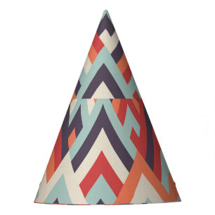 Geometric Rhombus: Vintage Colourful Pattern. Party Hat