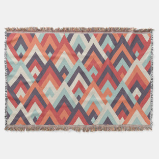 Geometric Rhombus: Vintage Colourful Pattern. Throw Blanket