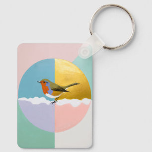 Geometric Robin Sphere Key Ring