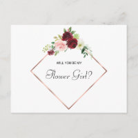 Geometric Rose Gold Spring Floral Flower Girl