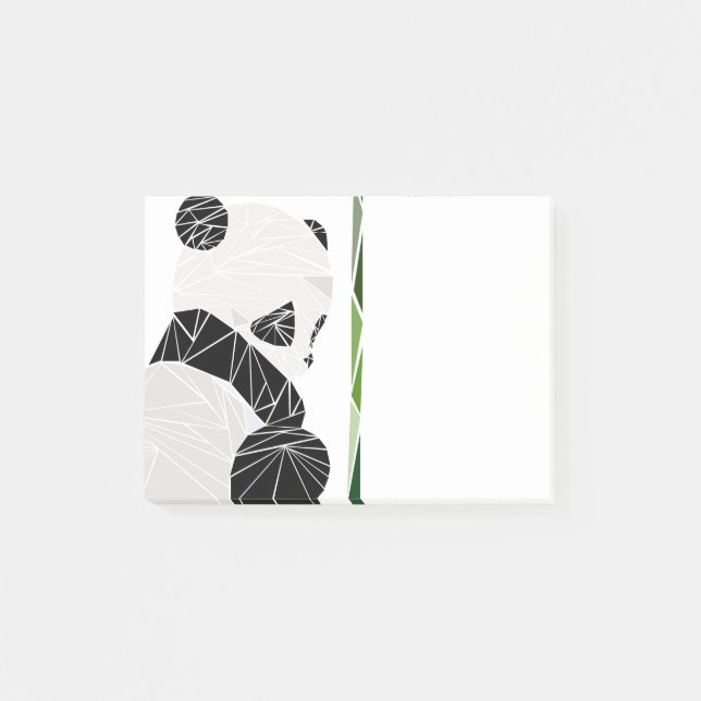 Geometric sad panda post-it notes (Front)