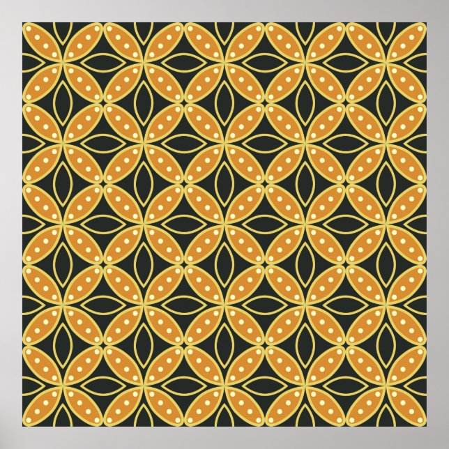 Geometric Seamless pattern background. Batik desig Poster (Front)