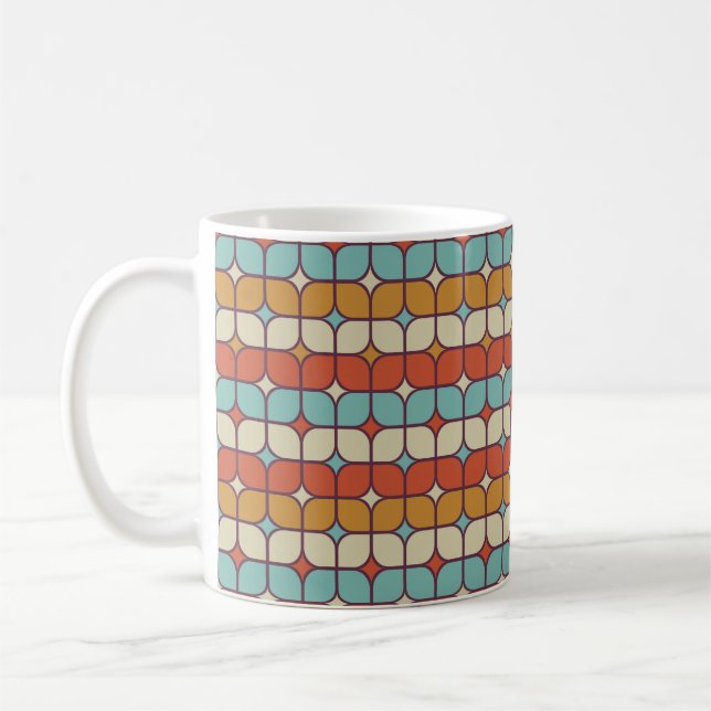 geometric seamless pattern background coffee mug (Left)