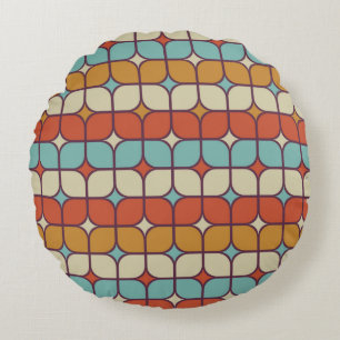 geometric seamless pattern background round cushion