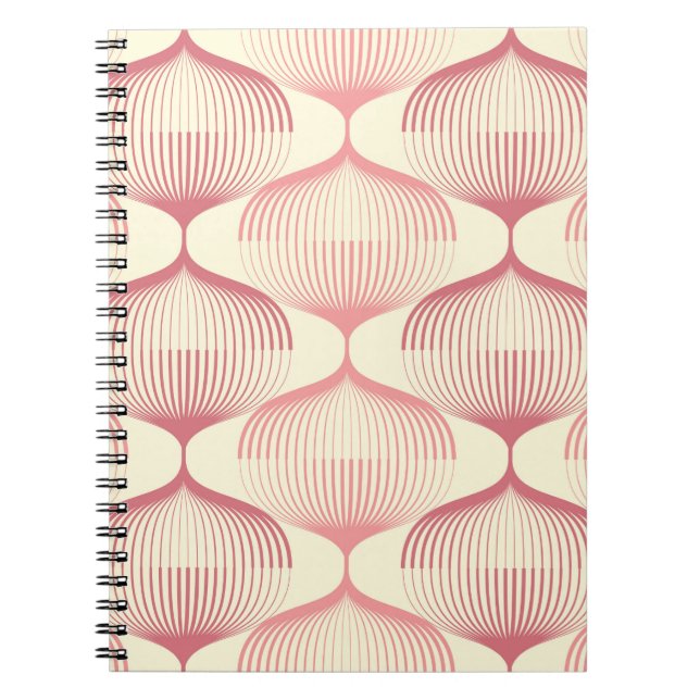 Geometric seamless pattern background with line. A Notebook (Front)
