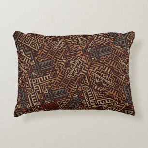 Geometric seamless pattern created in trendy ethni decorative cushion
