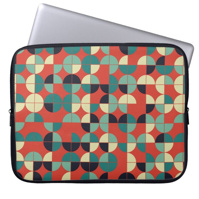 geometric seamless pattern design laptop sleeve (Front)