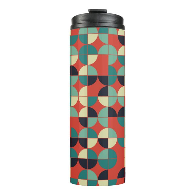 geometric seamless pattern design thermal tumbler (Front)