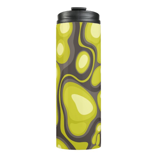 Geometric seamless pattern from spots. Abstract ca Thermal Tumbler (Front)