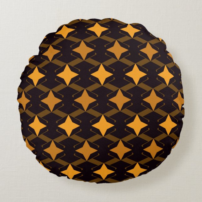 Geometric seamless pattern. Minimal style surface  Round Cushion (Front)