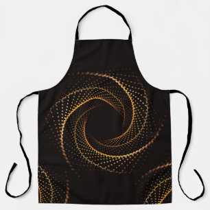 Geometric seamless pattern of gold dots apron