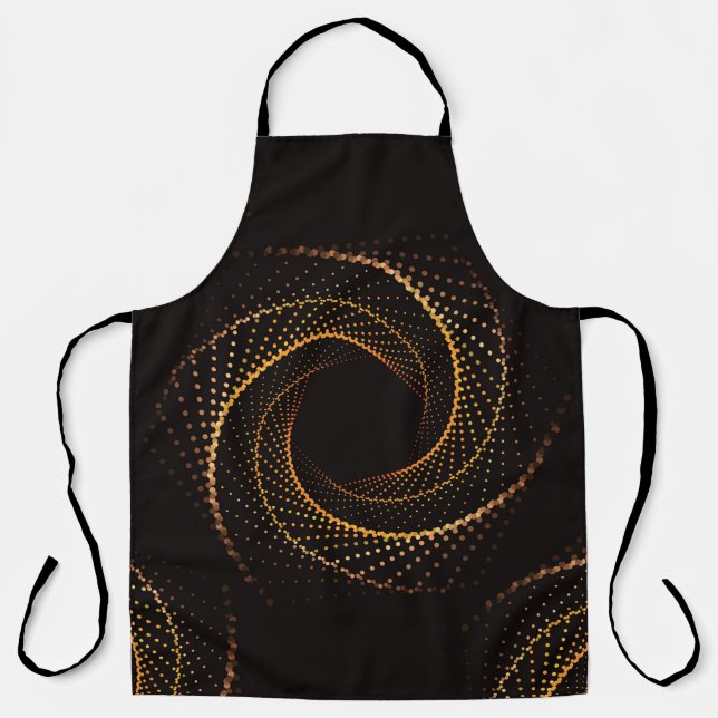 Geometric seamless pattern of gold dots apron (Front)