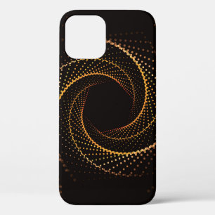 Geometric seamless pattern of gold dots iPhone 12 case