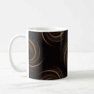 Geometric seamless pattern of gold dots coffee mug