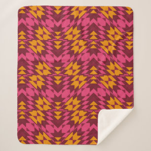 Geometric seamless pattern sherpa blanket