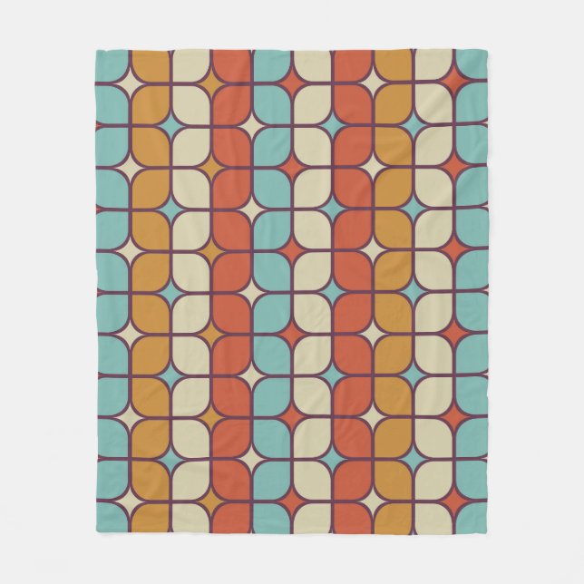 Geometric seamless pattern, vintage style. fleece blanket (Front)