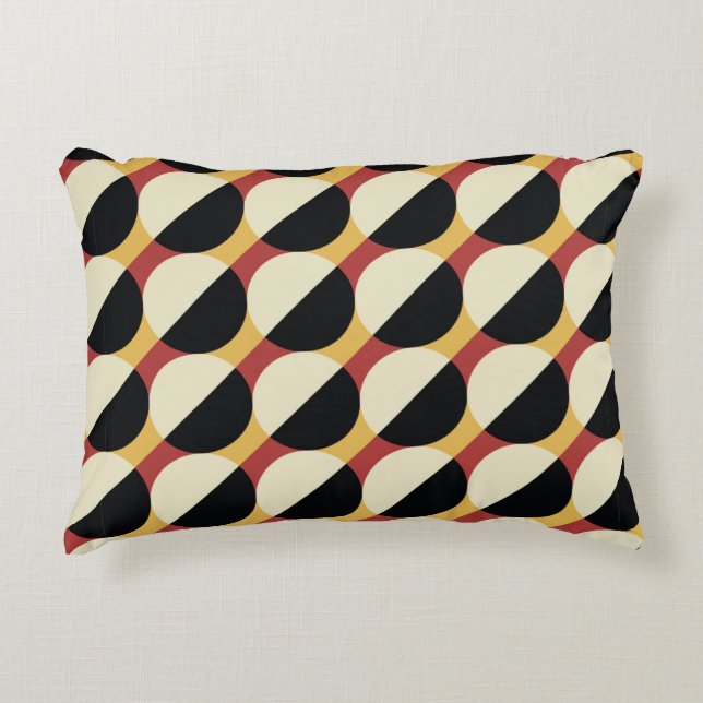 Geometric seamless pattern with circles decorative cushion (Front)