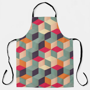 Geometric seamless pattern with colourful squares  apron