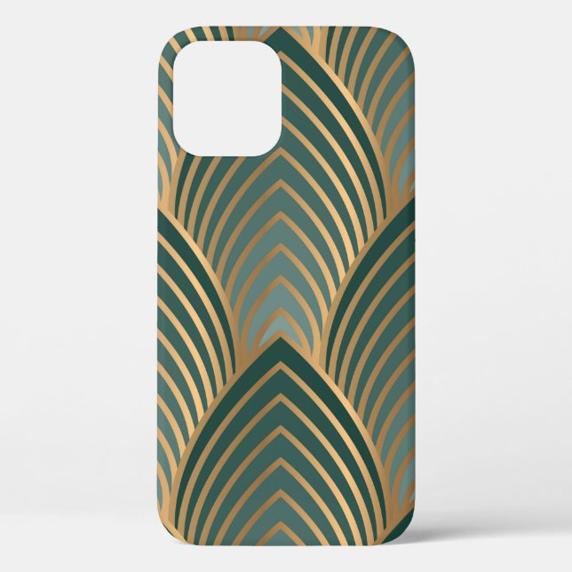 Geometric seamless pattern with golden and green c Case-Mate iPhone case (Back)
