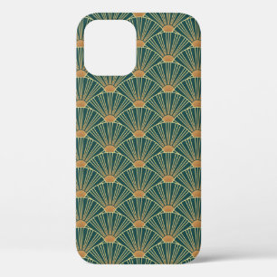 Geometric seamless pattern with golden lines. Gree iPhone 12 Case