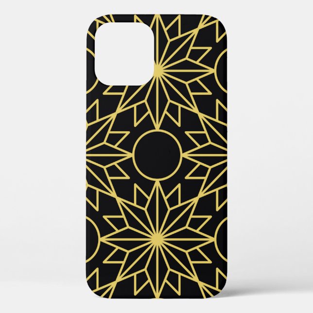 Geometric seamless pattern with stylised golden wi Case-Mate iPhone case (Back)