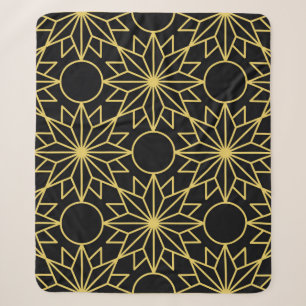 Geometric seamless pattern with stylized golden wi sherpa blanket