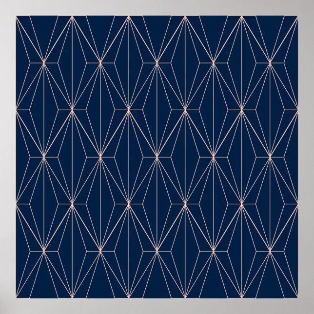 Geometric seamless patterns. Abstract geometric rh Poster (Front)