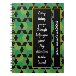 geometric seamless repeat pattern custom initial notebook