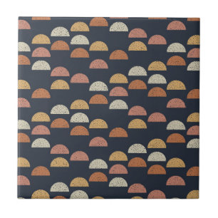 Geometric Semi Circle Pattern Ceramic Tile