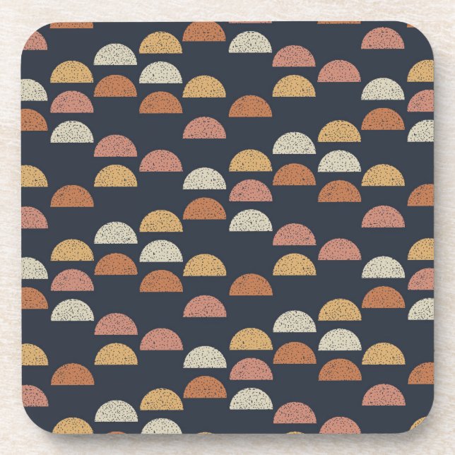 Geometric Semi Circle Pattern Coaster (Front)