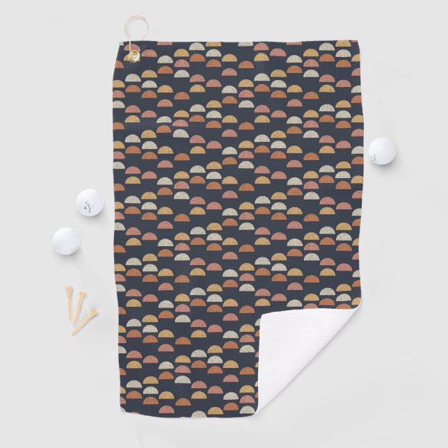 Geometric Semi Circle Pattern Golf Towel (InSitu)