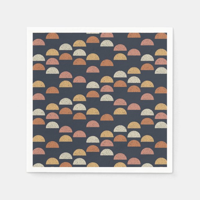 Geometric Semi Circle Pattern Napkin (Front)