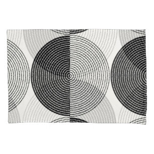 Geometric semicircles: simple pattern. pillowcase