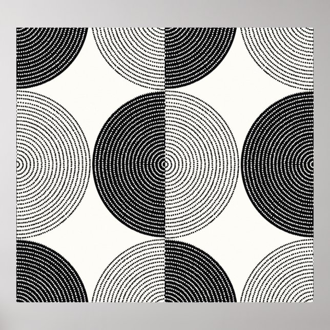 Geometric semicircles: simple pattern. poster (Front)