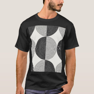 Geometric semicircles: simple pattern. T-Shirt