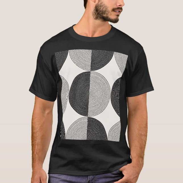 Geometric semicircles: simple pattern. T-Shirt (Front)