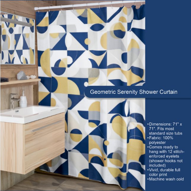 Geometric Serenity Shower Curtain (Creator Uploaded)