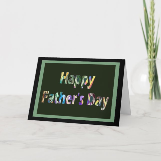 Geometric Shape Father's Day General Card (Front)