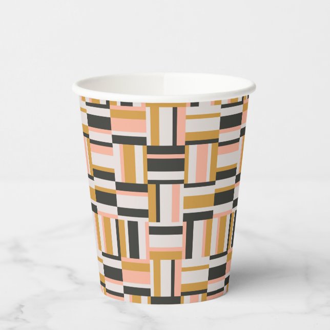 Geometric Shape Pattern Paper Cups (Left)