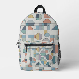 Geometric shape printed backpack