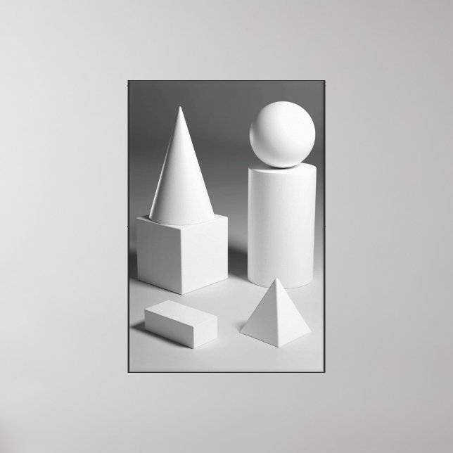 Geometric Shape Shading Canvas Print (Front)