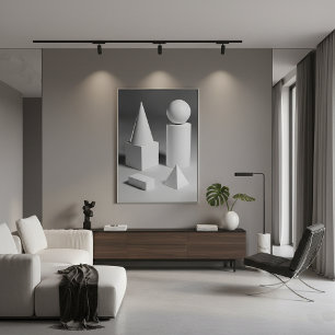 Geometric Shape Shading Poster