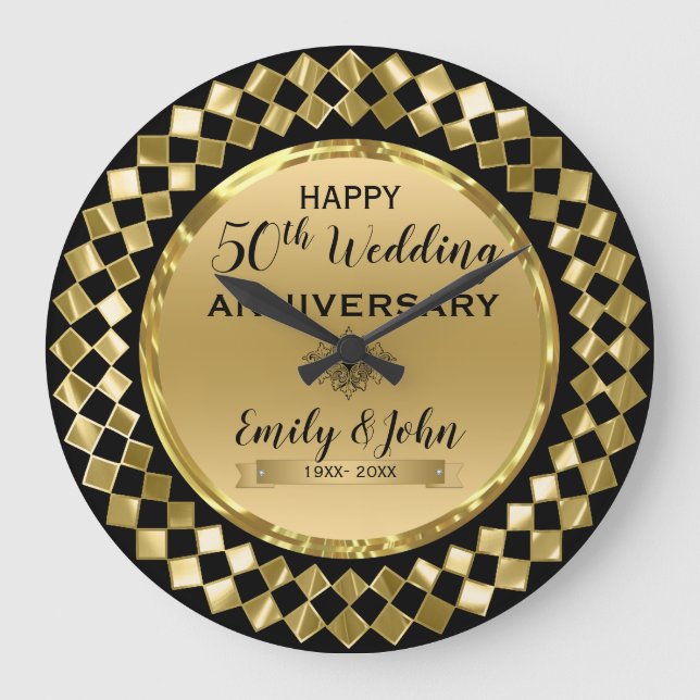 Geometric Shapes- 50th Anniversary Large Clock (Front)