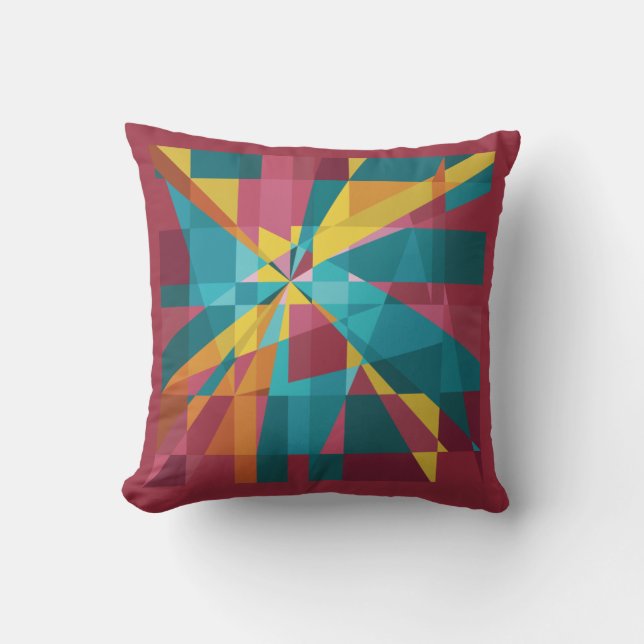 Geometric Shapes_Abstract_Colorful Cushion (Front)