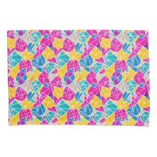 Geometric Shapes and Lines in Vibrant Colour Pillowcase