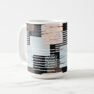 Geometric shapes and stripes coffee mug