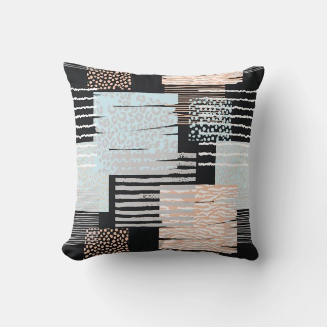 Geometric shapes and stripes cushion (Front)